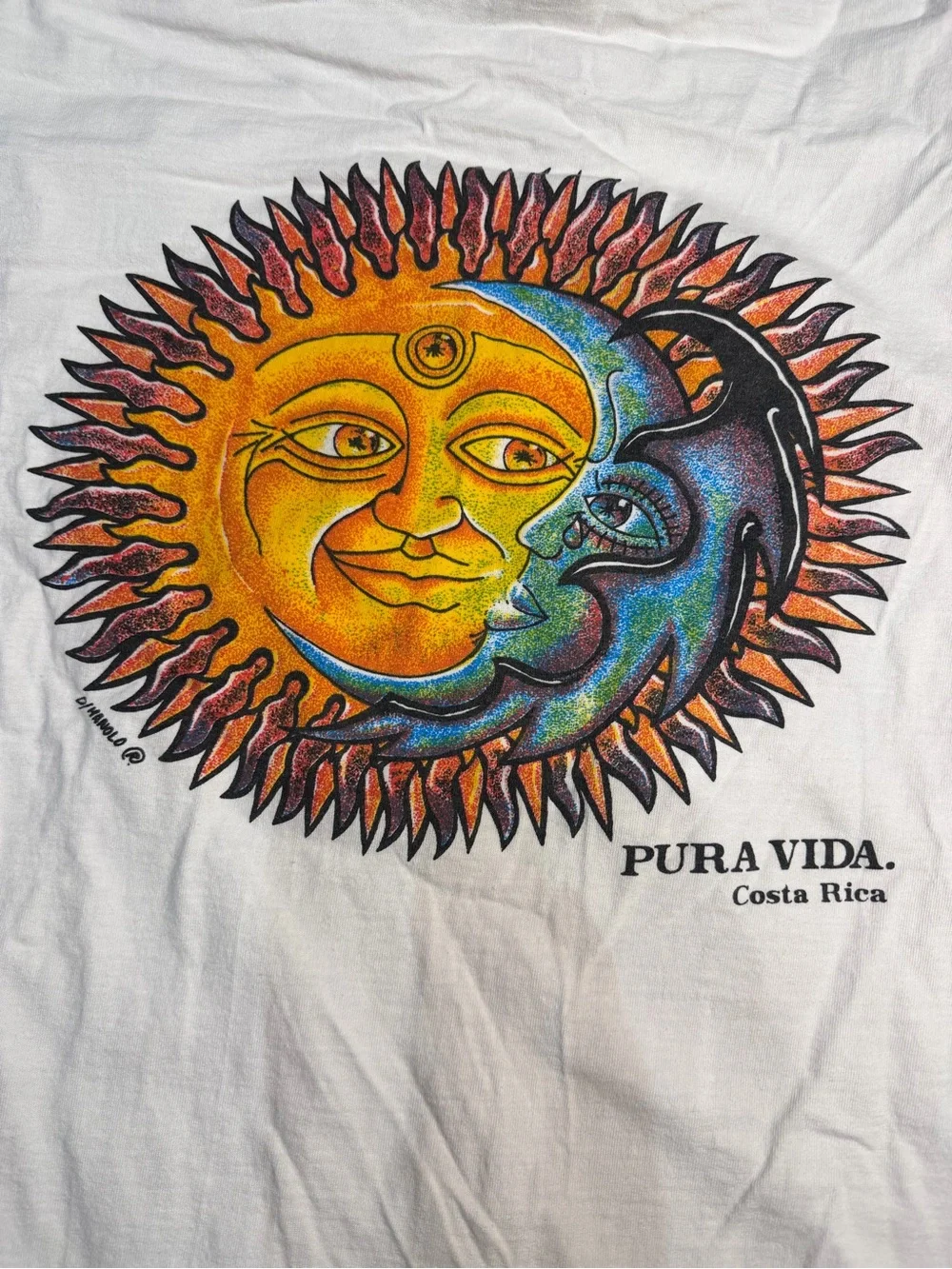 Vintage Costa Rica Sun and Moon Back Graphic Tee